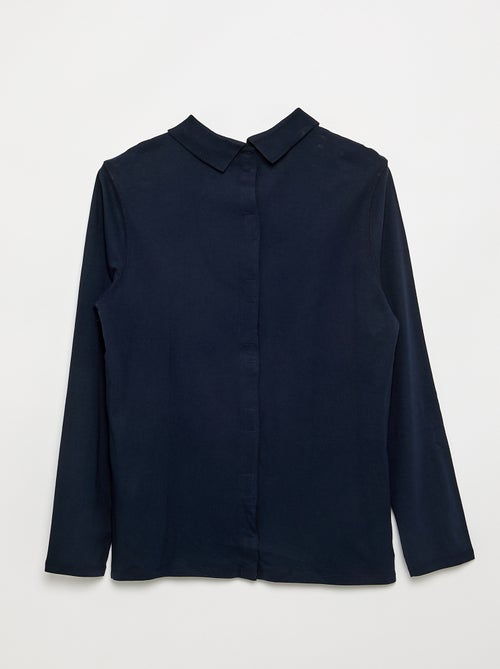 Long-sleeved Polo Shirt - Easy-Wear Collection - Kiabi