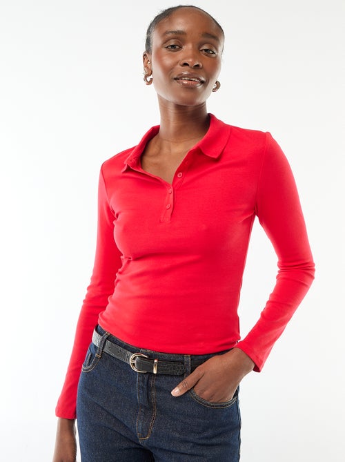 Long-sleeved polo shirt tee - Kiabi