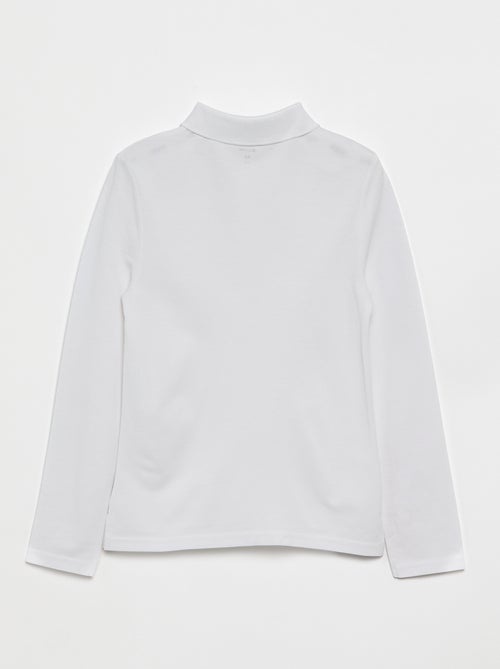 Long-sleeved polo shirt - Kiabi Long-sleeved polo shirt - Kiabi