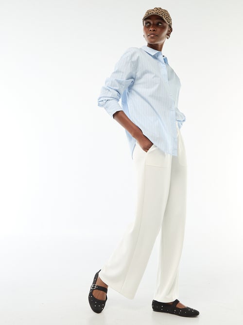 Long-Sleeved Poplin Shirt - Kiabi