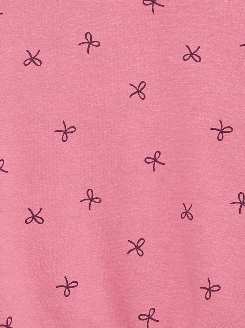 Long-sleeved printed sweatshirt Pink - Kiabi