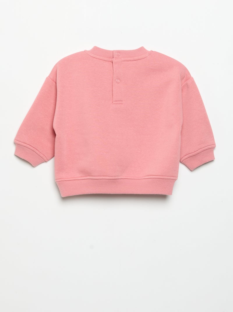 Long-sleeved printed sweatshirt Pink - Kiabi