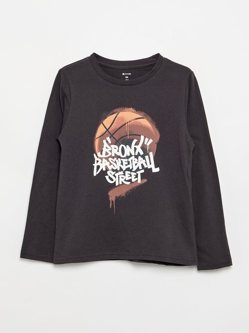 Long-sleeved printed T-shirt - Kiabi