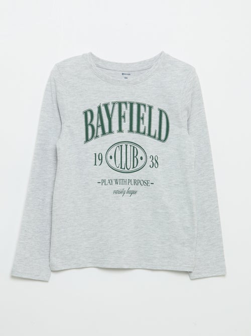 Long-sleeved printed T-shirt - Kiabi