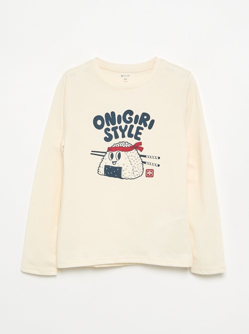 Long-sleeved printed T-shirt - Kiabi