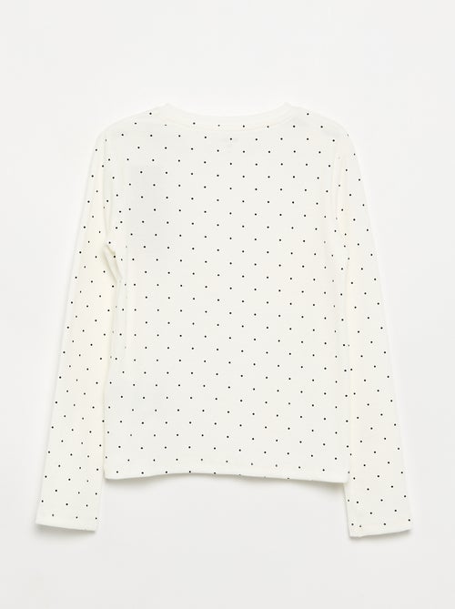 Long-sleeved ribbed knit T-shirt - Kiabi