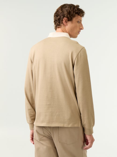 Long-sleeved rugby polo shirt - Kiabi