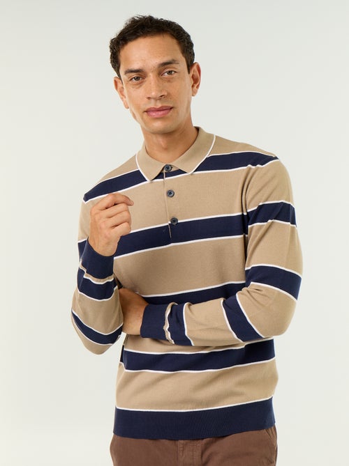 Long-sleeved rugby polo shirt - Kiabi