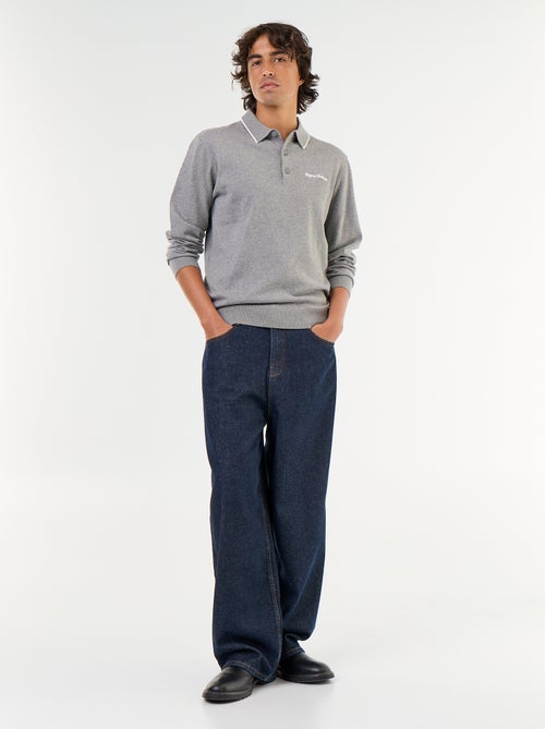 Long-sleeved rugby polo shirt - Kiabi