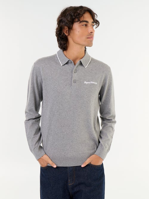 Long-sleeved rugby polo shirt - Kiabi