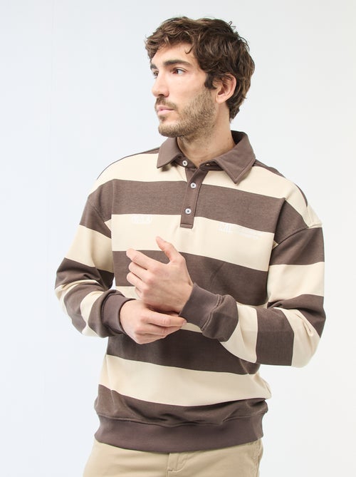 Long-Sleeved Rugby Style Polo Shirt - Kiabi