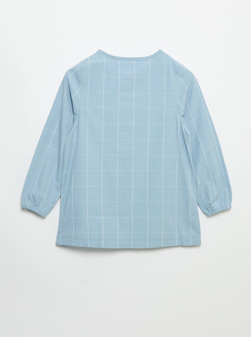 Long-sleeved school smock Blue - Kiabi