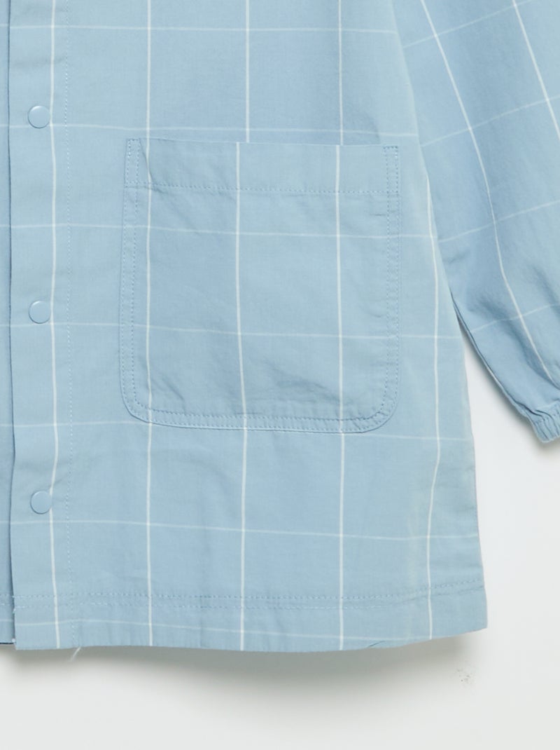 Long-sleeved school smock Blue - Kiabi