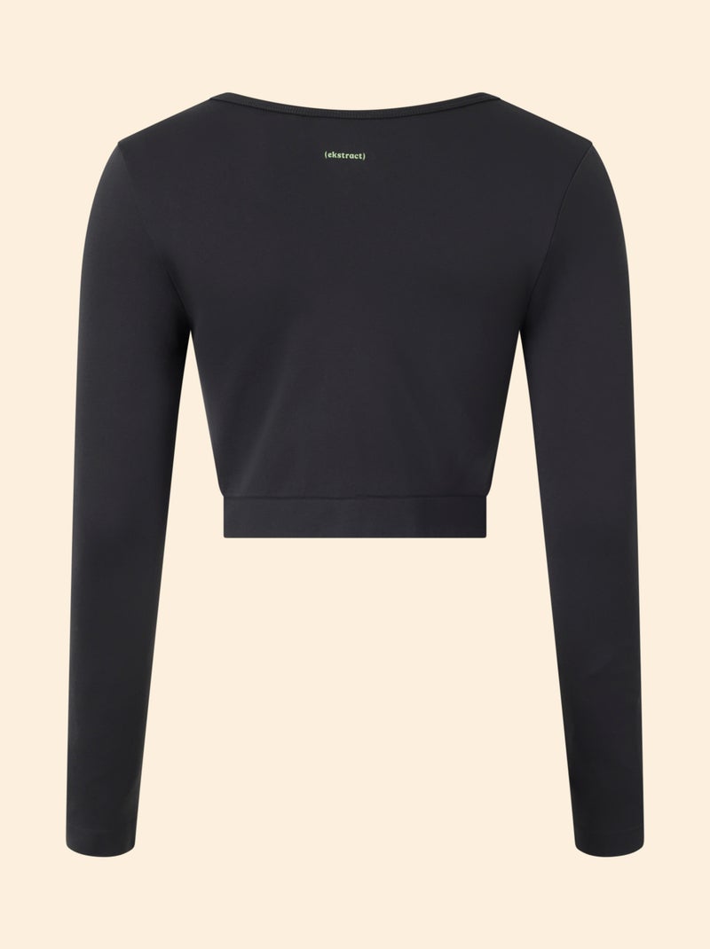 Long-sleeved sports t-shirt - (ekstract) Black - Kiabi