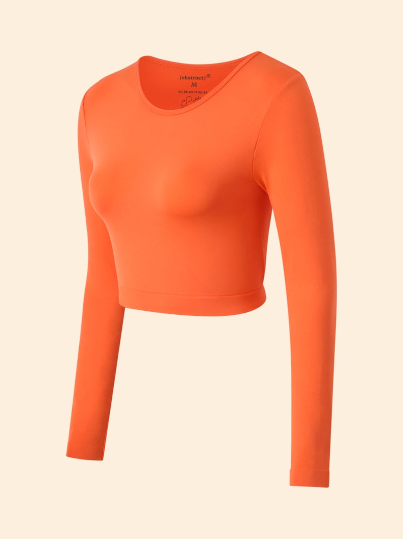 Long-sleeved sports t-shirt - (ekstract) Orange - Kiabi