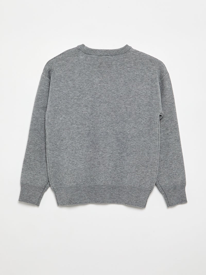 Long-sleeved sweater Grey - Kiabi