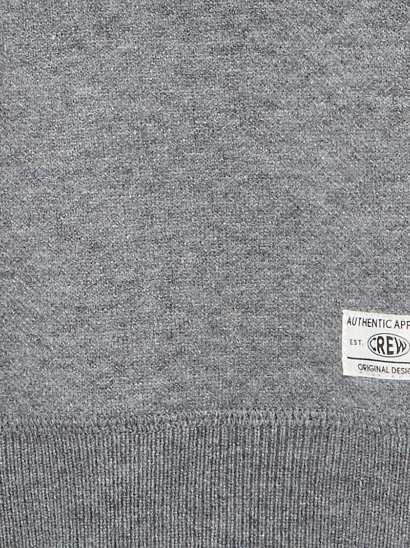 Long-sleeved sweater Grey - Kiabi