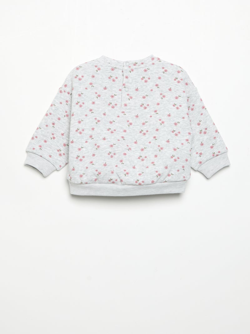 Long-sleeved sweatshirt Grey - Kiabi