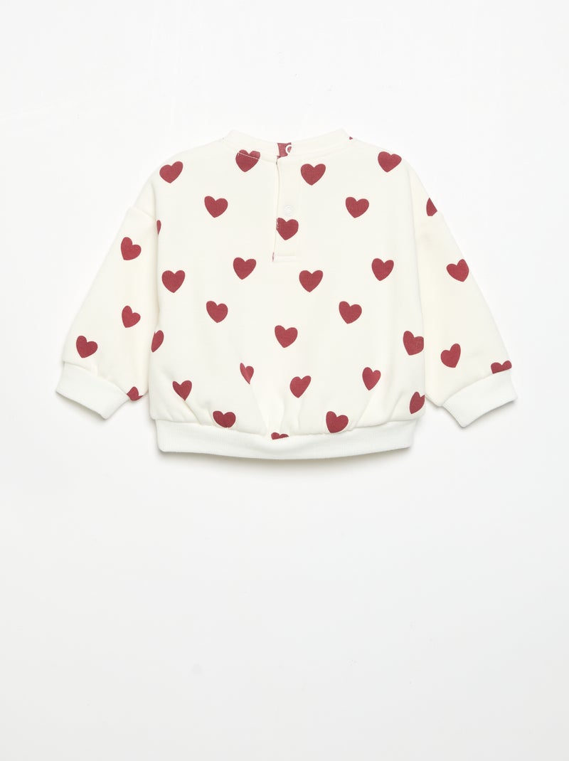 Long-sleeved sweatshirt White - Kiabi