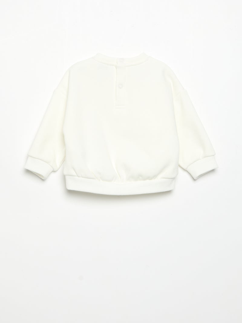 Long-sleeved sweatshirt White - Kiabi