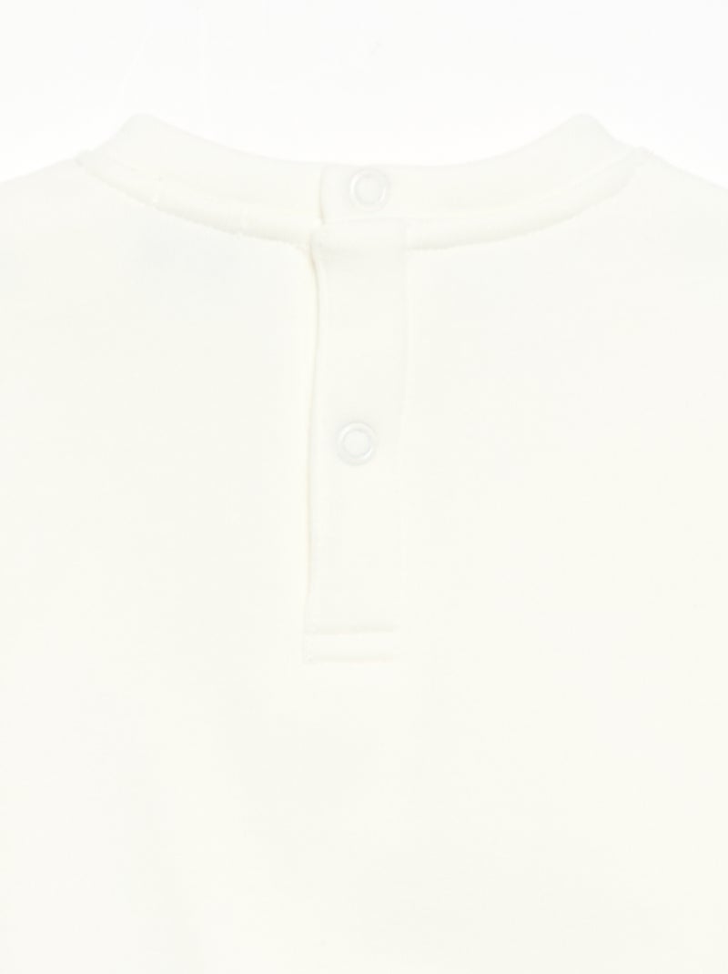 Long-sleeved sweatshirt White - Kiabi