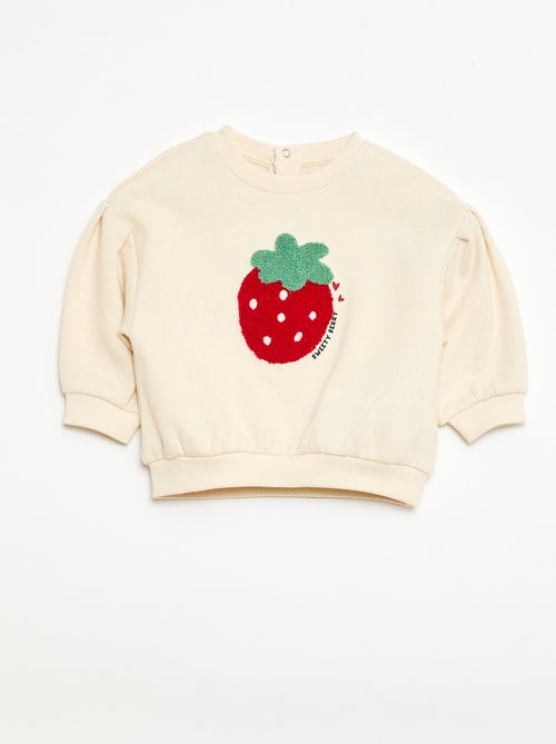 Long-sleeved Sweatshirt with Bouclé Knit Patch - Kiabi