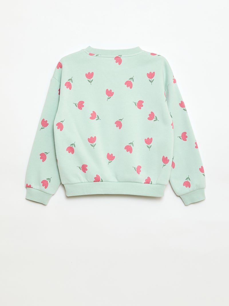 Long-sleeved sweatshirt with print Blue - Kiabi