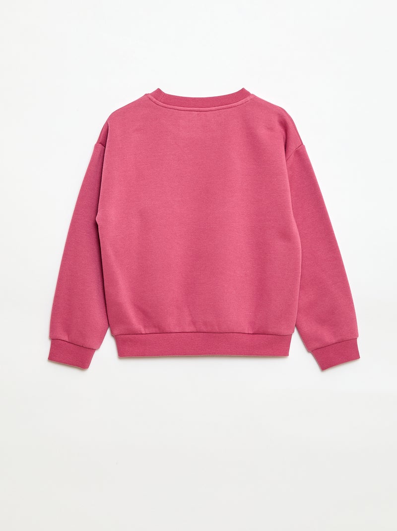 Long-sleeved sweatshirt with print Pink - Kiabi
