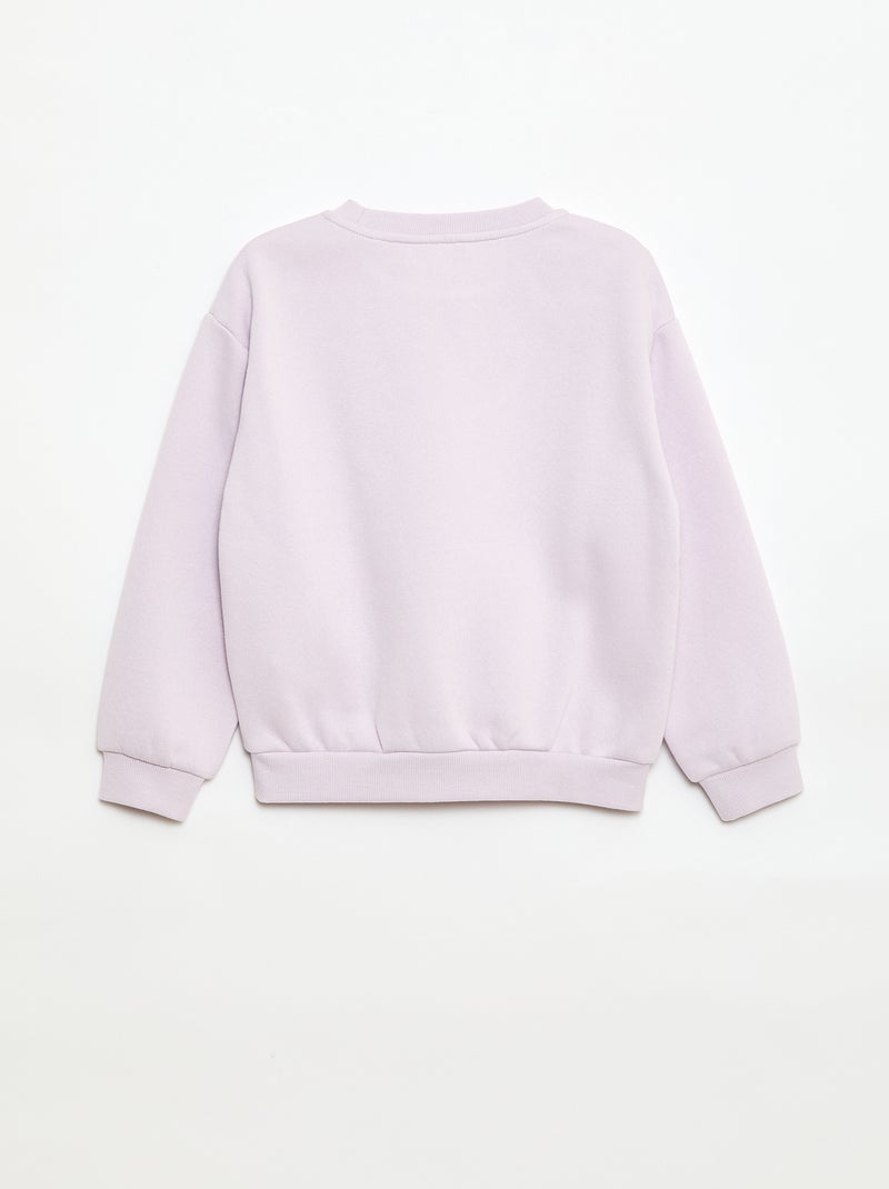 Long-sleeved sweatshirt with print Purple - Kiabi