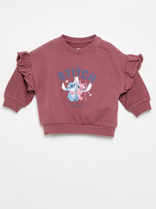 Long-sleeved sweatshirt with ruffled shoulders - Kiabi