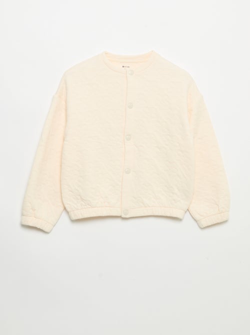 Long-sleeved sweatshirt with snap opening - Kiabi