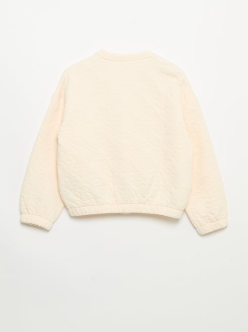 Long-sleeved sweatshirt with snap opening - Kiabi