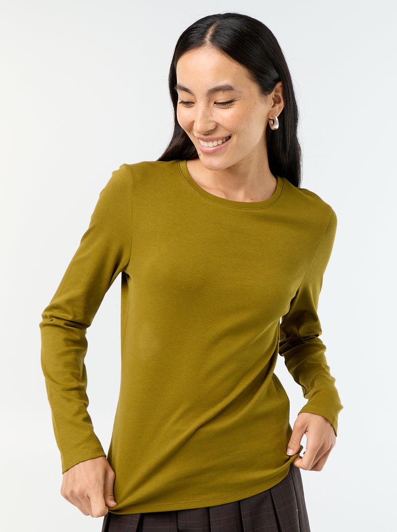 Long-sleeved T-shirt Green - Kiabi