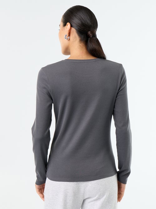Long-sleeved T-shirt - Kiabi Long-sleeved T-shirt - Kiabi