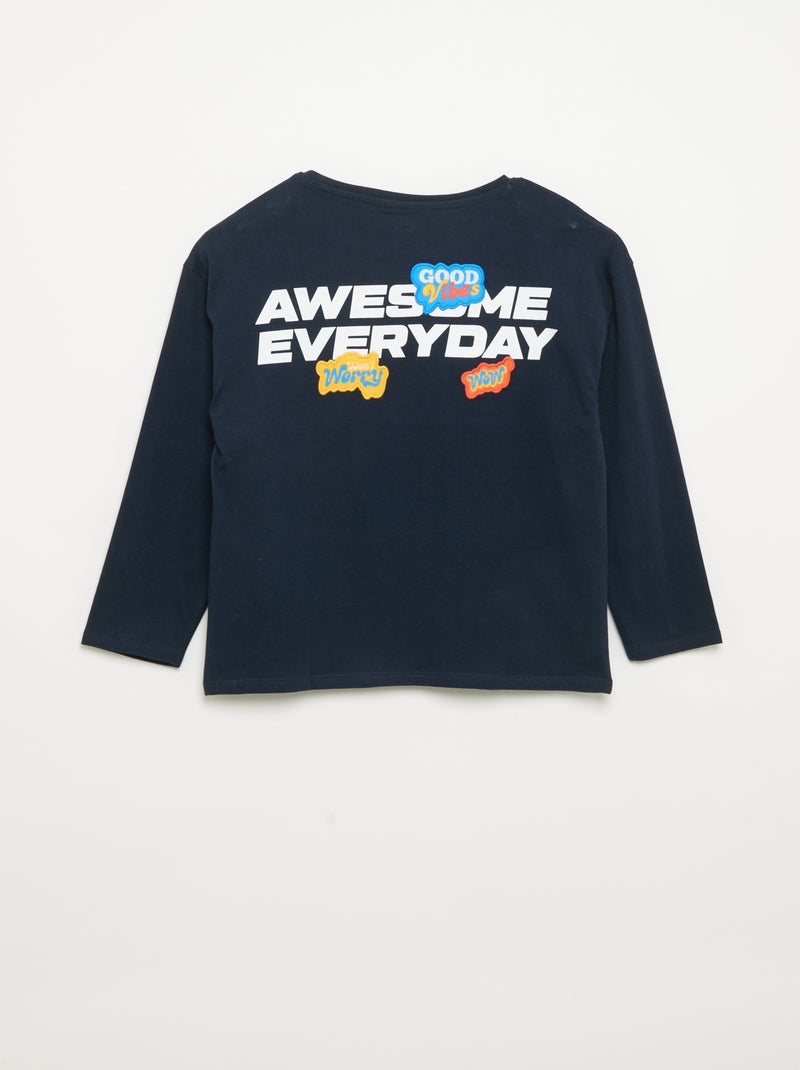 Long-sleeved T-shirt Navy - Kiabi
