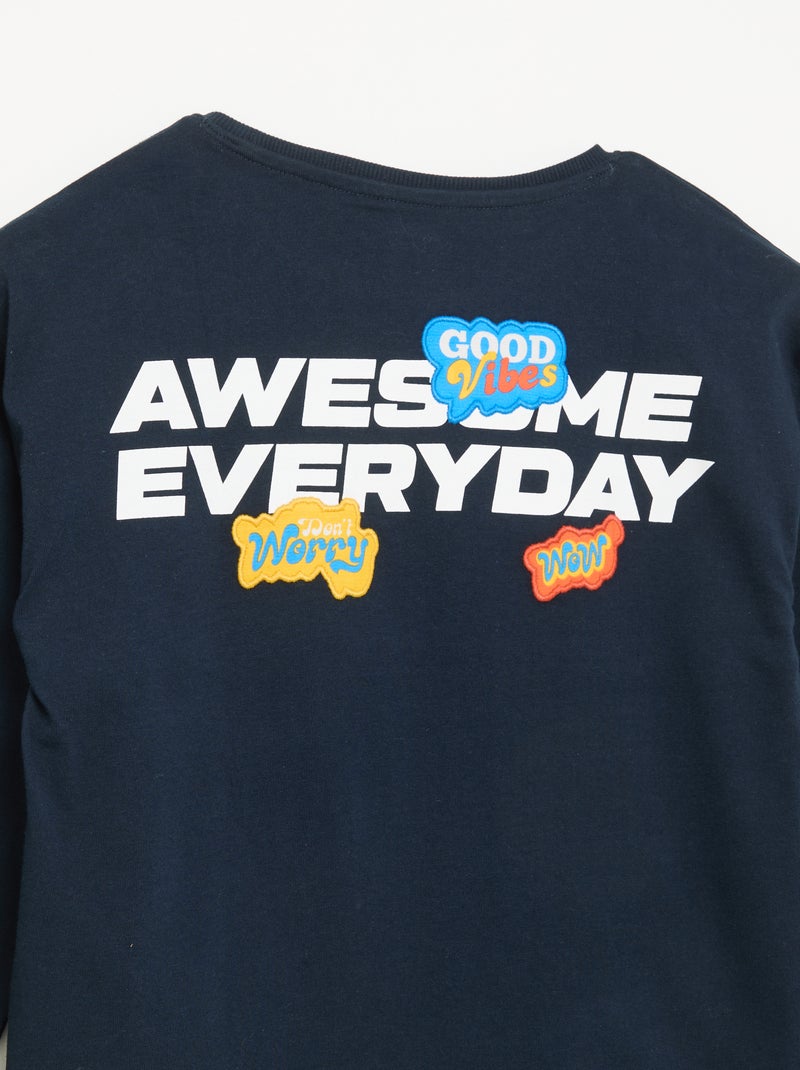 Long-sleeved T-shirt Navy - Kiabi