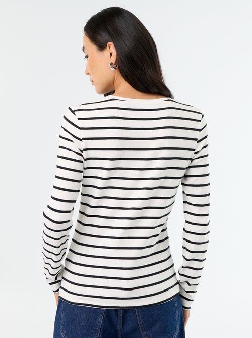 Long-sleeved T-shirt - Kiabi Long-sleeved T-shirt - Kiabi