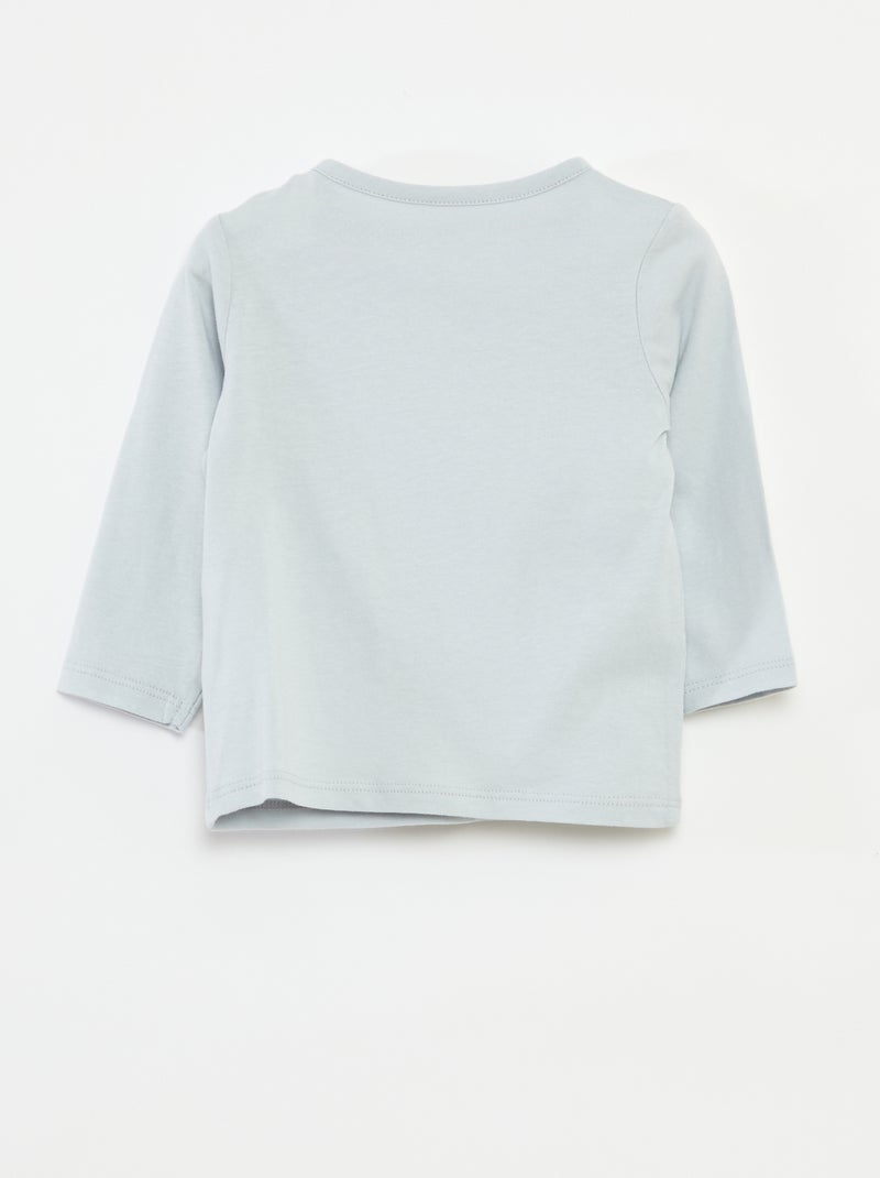 Long-sleeved T-shirt with cute design Blue - Kiabi
