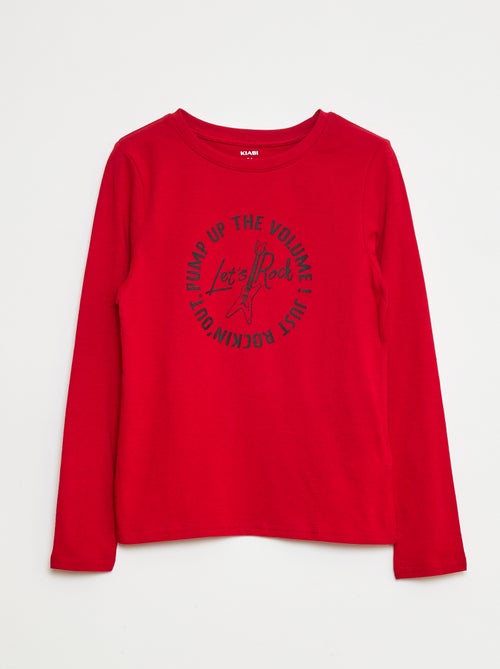 Long-sleeved T-shirt with cute print - Kiabi