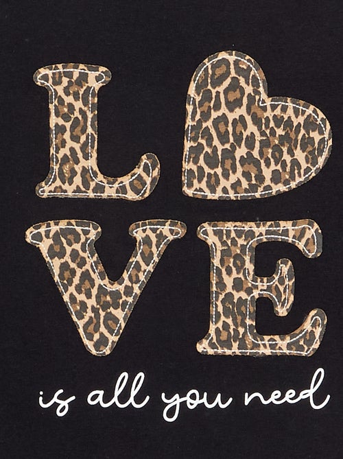 Long-sleeved T-shirt with fun design - Kiabi