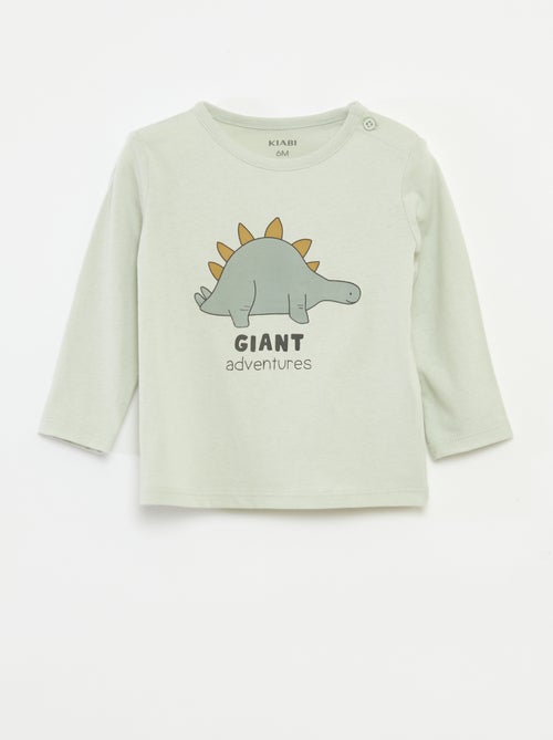 Long-sleeved T-shirt with fun graphic - Kiabi