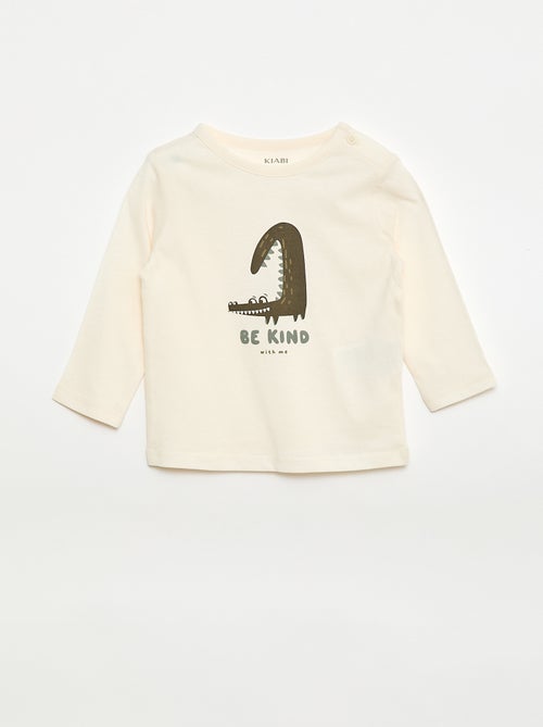 Long-sleeved T-shirt with fun graphic - Kiabi