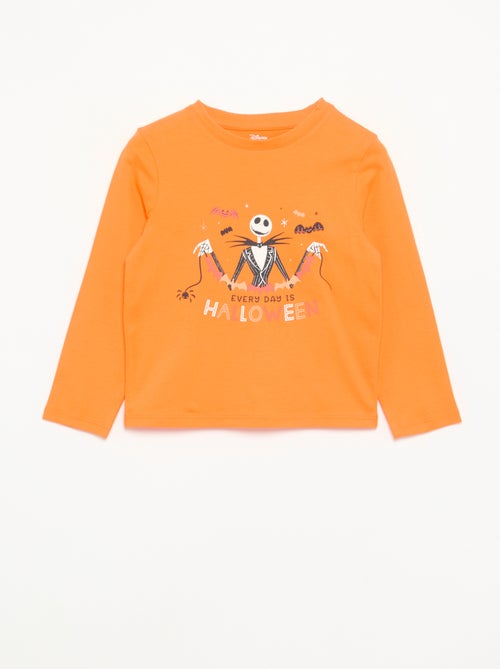 Long-sleeved T-shirt with \'Halloween\' print - Kiabi
