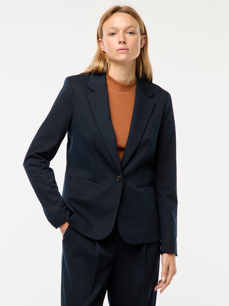 Long-sleeved tailored jacket Blue - Kiabi