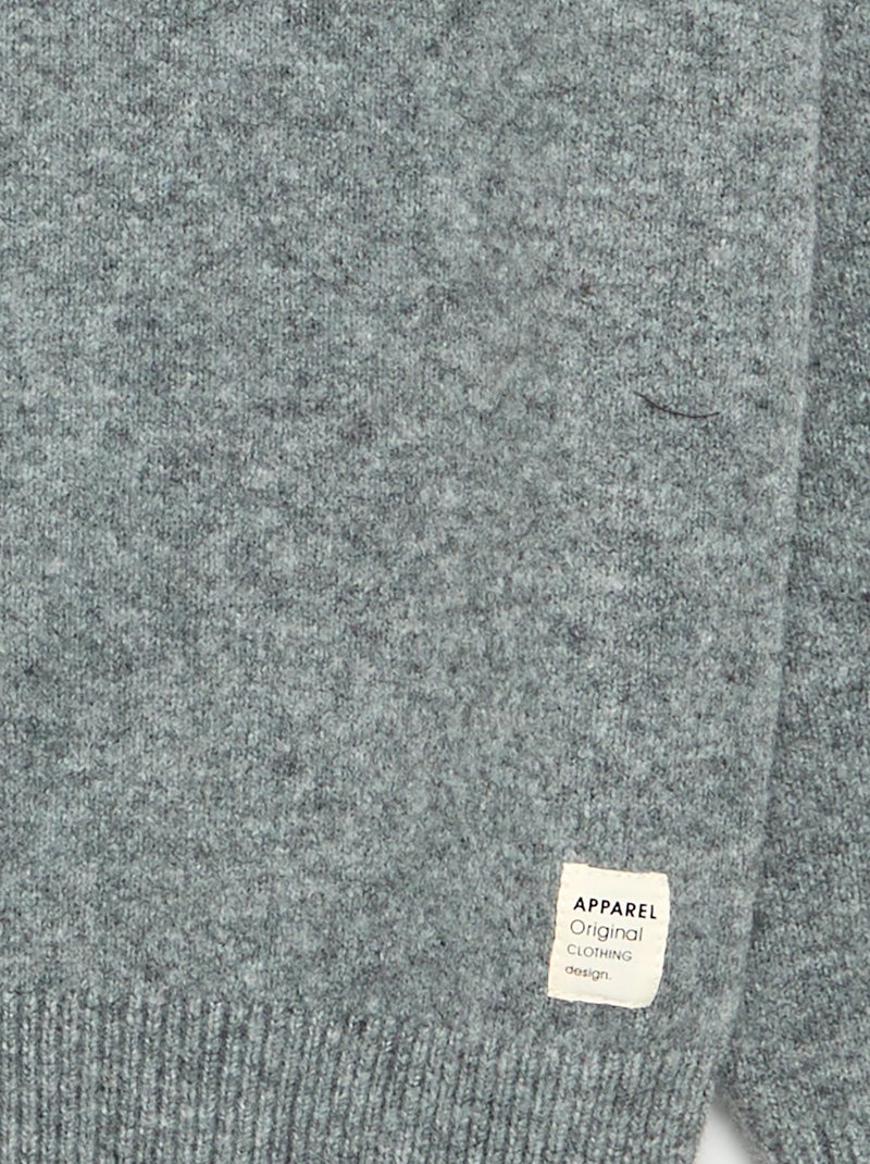 Long-sleeved turtleneck sweater Grey - Kiabi