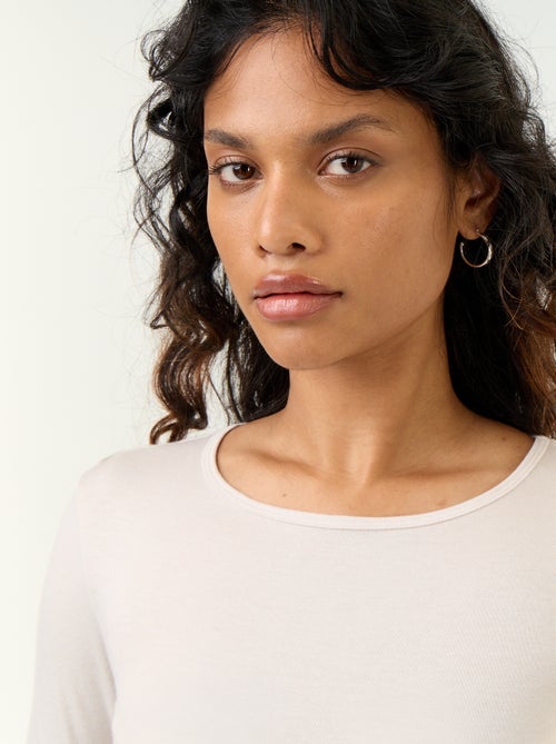 Long-sleeved wool blend T-shirt - Kiabi