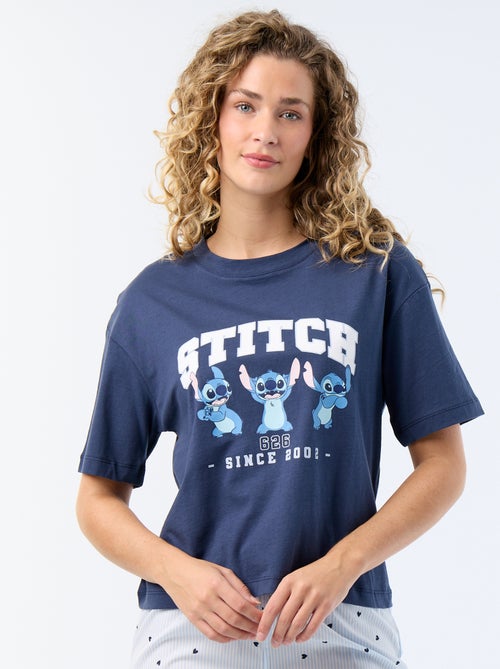 Long "Stitch" pajamas - 2 pieces - Kiabi