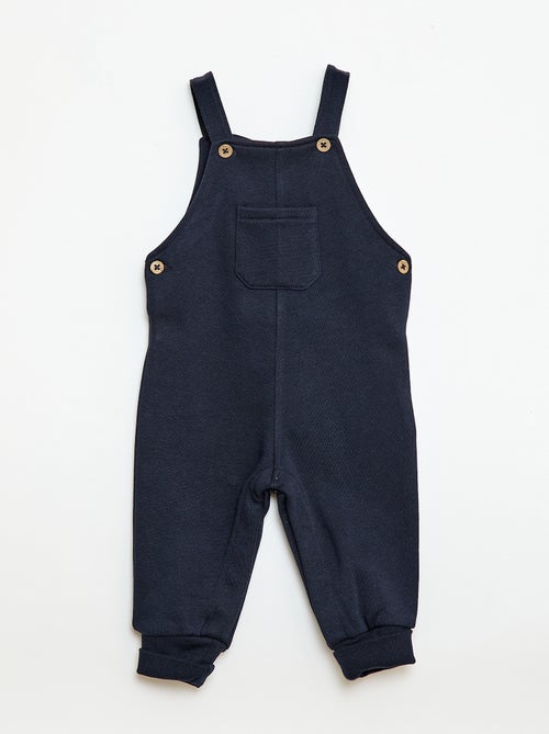 Long sweatshirt fabric dungarees with adjustable braces - Kiabi