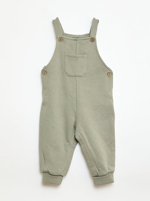 Long sweatshirt fabric dungarees with adjustable braces - Kiabi