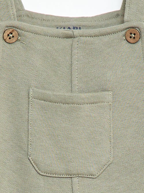 Long sweatshirt fabric dungarees with adjustable braces - Kiabi